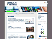 Tablet Screenshot of house-of-research.de